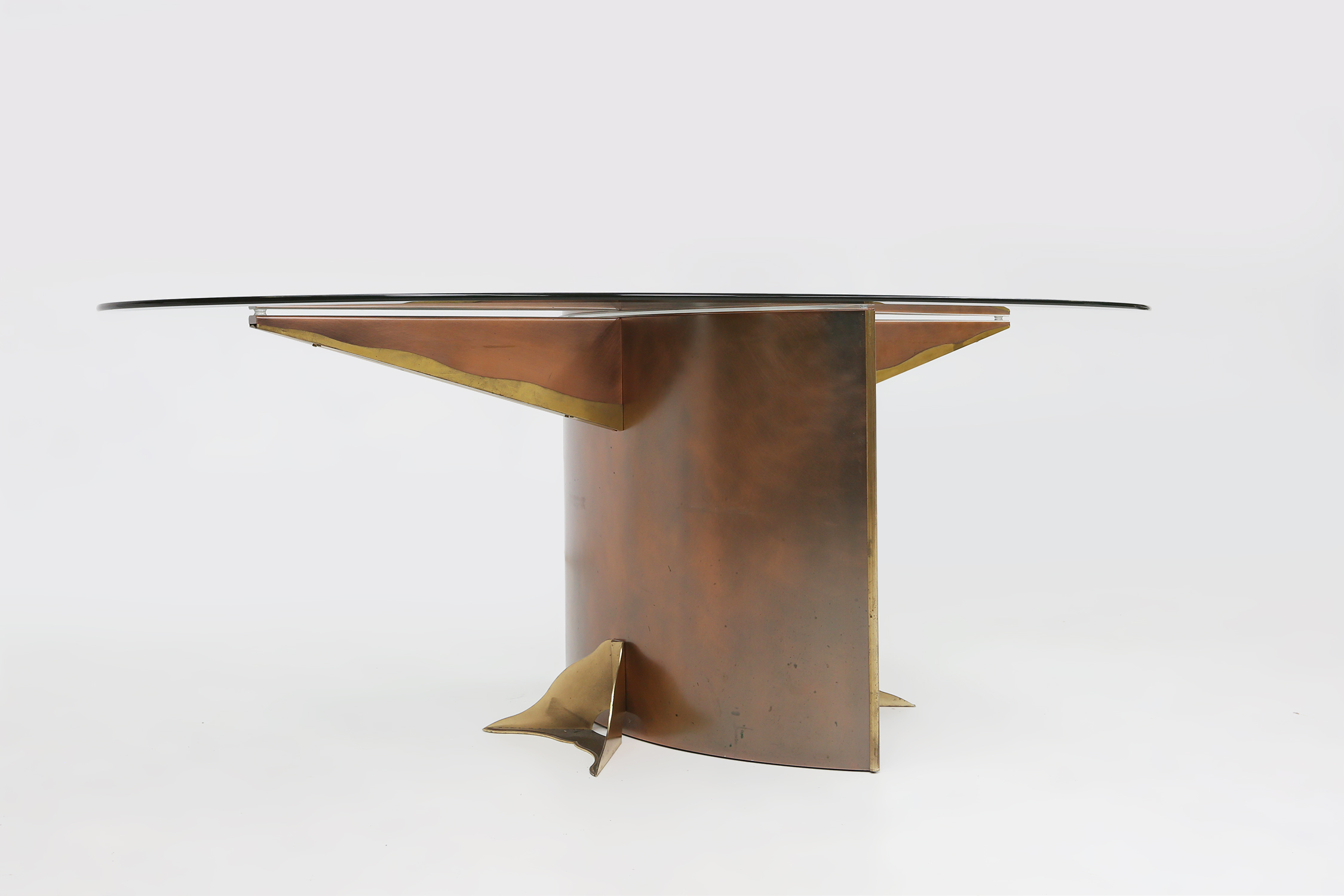 Stunning Belgo Chrome oval dining table, Belgium ca. 1980thumbnail